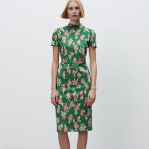 Zara jacquard dress.